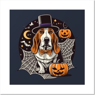 Basset Hound Pumpkin Posters and Art